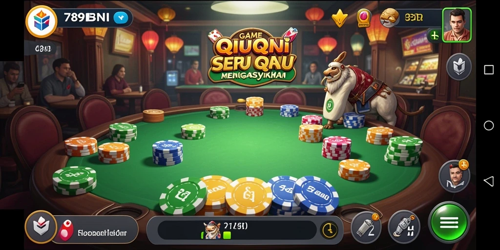 Tampilan gameplay QiuQiu yang menarik dan interaktif.