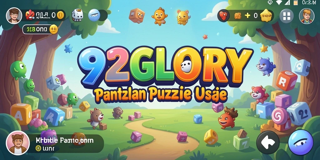 Screenshot gameplay 92GLORY menampilkan tantangan puzzle yang menegangkan.