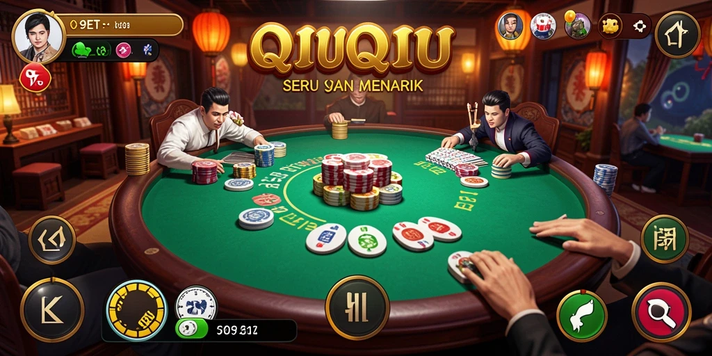 Screenshot gameplay QiuQiu yang menampilkan aksi seru di 9ET.