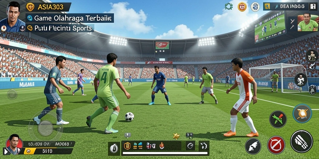 Tampilan gameplay mendebarkan dalam ASIA303 dengan aksi olahraga yang seru.