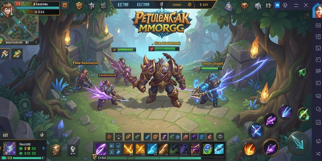 Gameplay menakjubkan dalam dunia MMORPG yang luas.