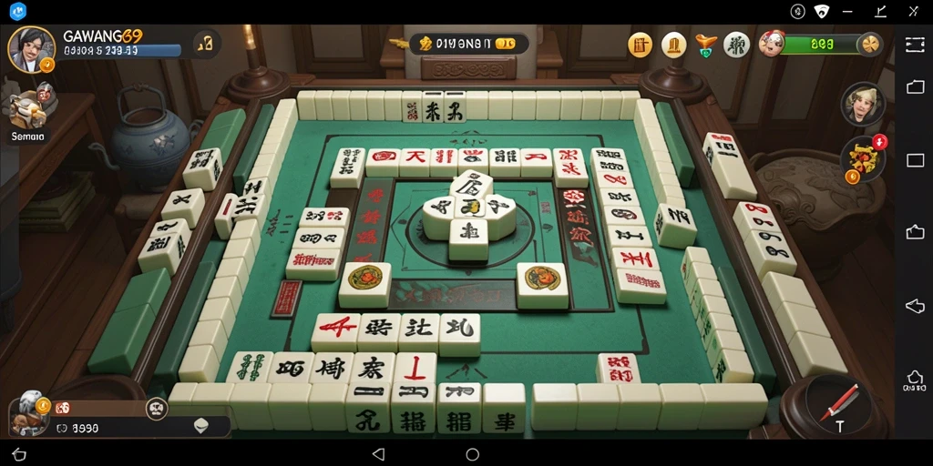 Screenshot utama GAWANG69 menampilkan gameplay Mahjong yang seru.