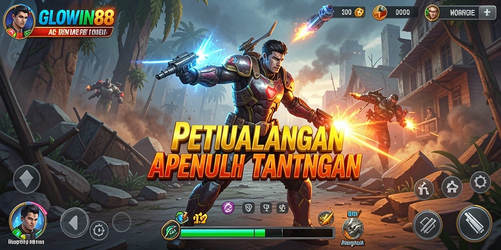 Screenshot gameplay GLOWIN88 menampilkan aksi mendebarkan dengan grafis yang memukau.