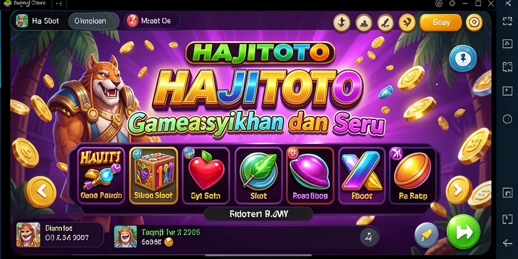 Tampilan gameplay menarik dari HAJITOTO yang penuh warna dan seru.
