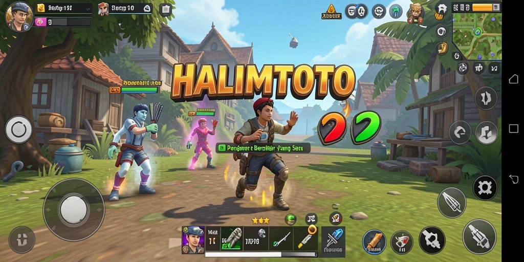 Tampilan gameplay menarik dari HALIMTOTO dengan interaksi yang mendalam.