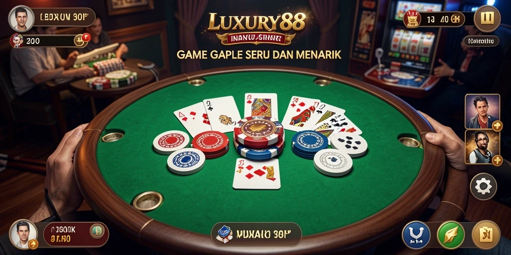 Tampilan gameplay seru di LUXURY88 saat bermain Gaple.