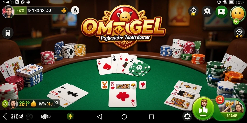 Screenshot OMTOGEL menunjukkan aksi seru permainan Poker.