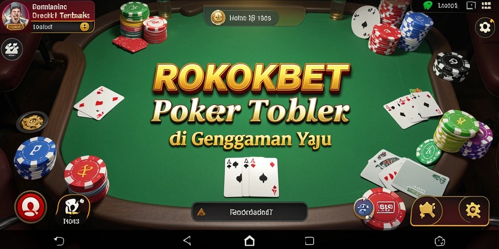 Tampilan seru dari gameplay ROKOKBET dalam permainan Poker.