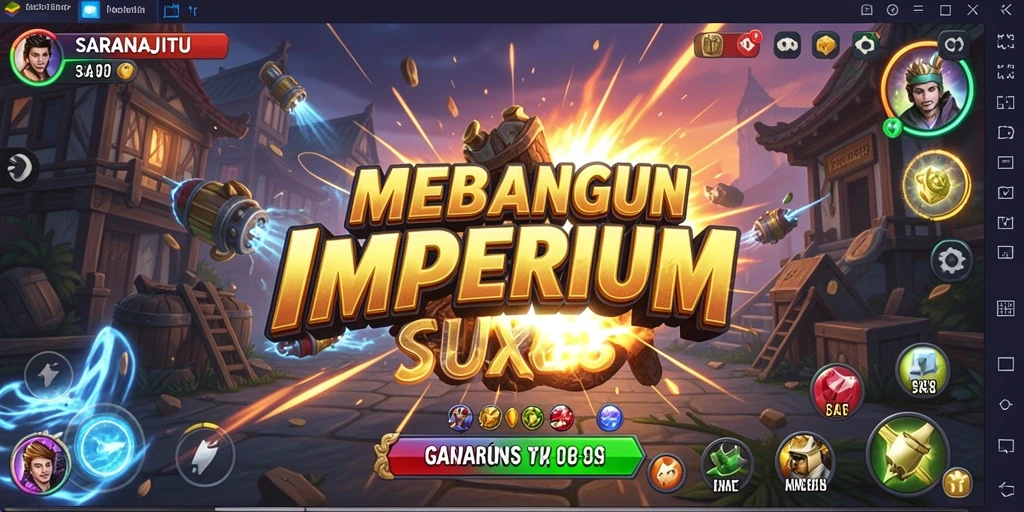 Tampilan menarik gameplay SARANAJITU dalam membangun bisnis Tycoon.